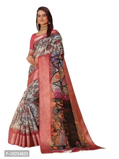 Fancy Cotton Printed Saree With Blouse-thumb2