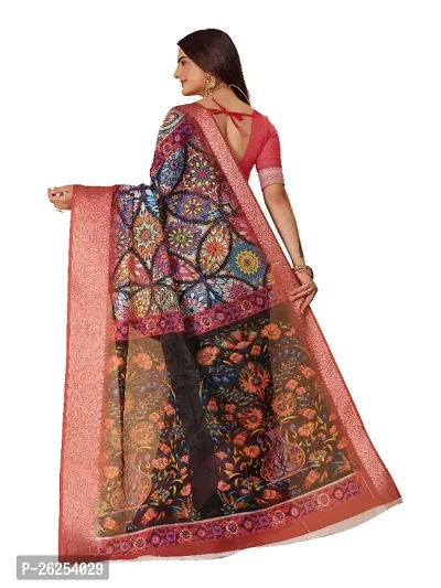 Fancy Cotton Printed Saree With Blouse-thumb3