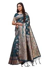 New look Banarasi Saree With Beautiful Zari Work and Blouse-thumb1