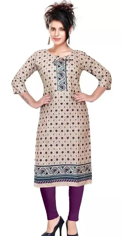 Nida Fashions Straight Self Pattern Blend Kurta For Women