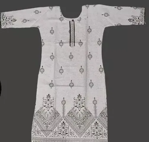 Stylish Straight Self Pattern Cotton Blend Kurta