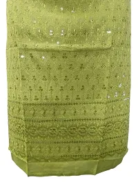 Nida Fashions Straight Green Self Pattern Cotton Blend Kurta For Women-thumb2