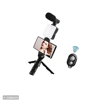 Mobile Vlogging Kit With Microphone Tripod Stand And 36 Led Light Vloging Mobile Setup For Youtubers Beginners Live Streamings