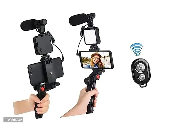 Mobile Vlogging Kit With Microphone Tripod Stand And 36 Led Light Vloging Mobile Setup For Youtubers Beginners Live Streamings