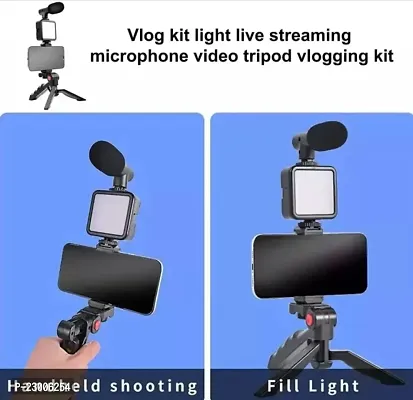 Mobile Vlogging Kit With Microphone Tripod Stand And 36 Led Light Vloging Mobile Setup For Youtubers Beginners Live Streamings