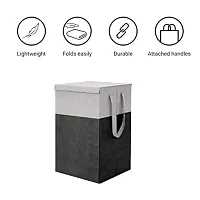 Urban Utopia Laundrty Basket | Laundry Hamper With Lid  Handles | Toy Storage Basket | Storage Basket for Bedroom | Collapsible Laundry Basket | Clothes Storage Basket | 75 Ltr | Black-thumb3