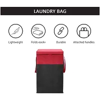 Urban Utopia 75L Folding Laundry Basket, Large Laundry Hamper With Lid  Handles, Collapsible Freestanding Clothes Hamper, Storage Basket for Bedroom, Bathroom, Dorm (Red)-thumb1