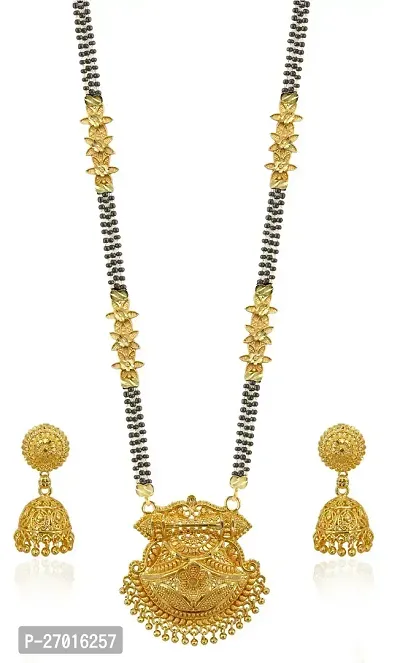 Stylish Golden Brass Jewellery Set For Women