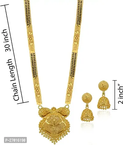 Stylish Golden Brass Jewellery Set For Women-thumb3