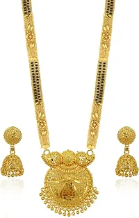 Stylish Golden Brass Jewellery Set For Women-thumb3