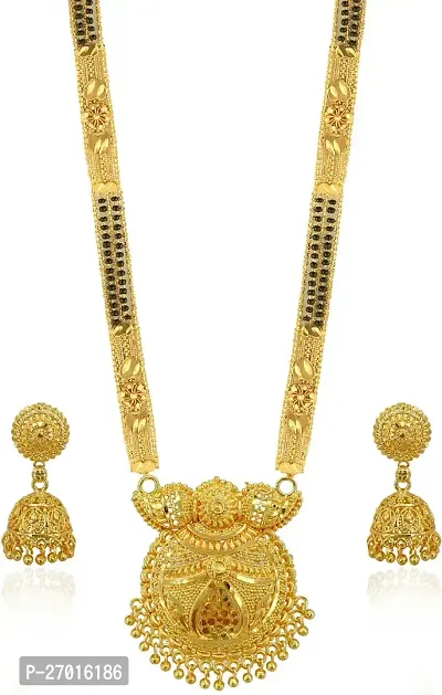 Stylish Golden Brass Jewellery Set For Women-thumb4