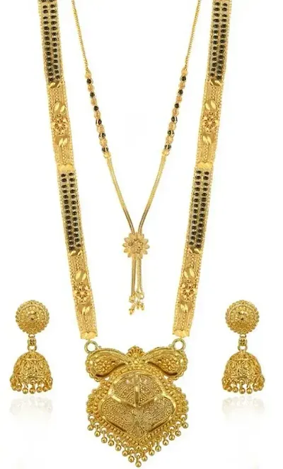 Brass Gold-plated Jewel Set (Gold)