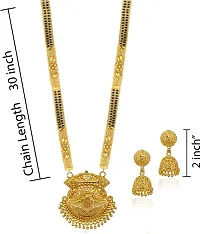 Stylish Golden Brass Jewellery Set For Women Pack Of 3-thumb3