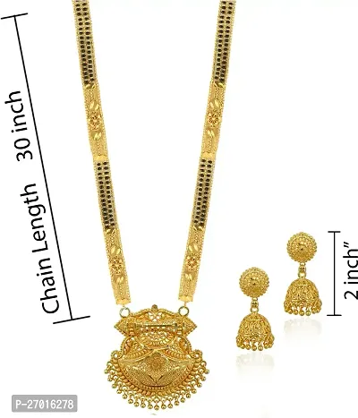 Stylish Golden Brass Jewellery Set For Women Pack Of 3-thumb4