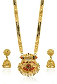 Stylish Golden Brass Jewellery Set For Women-thumb3