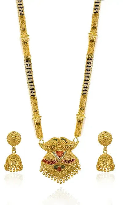 Traditional Brass Gold Plated Mangalsutra Set