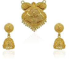 Stylish Golden Brass Jewellery Set For Women Pack Of 2-thumb1