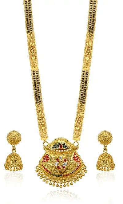 Traditional Brass Gold Plated Mangalsutra Set