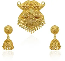 Stylish Golden Brass Jewellery Set For Women-thumb1