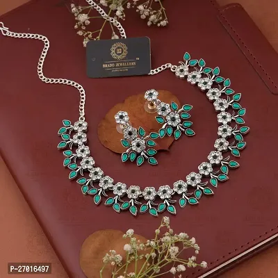 Stylish Green Alloy Jewellery Set For Women-thumb3