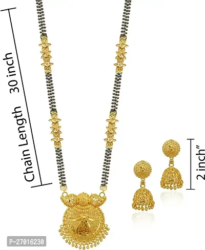 Stylish Golden Brass Jewellery Set For Women-thumb4