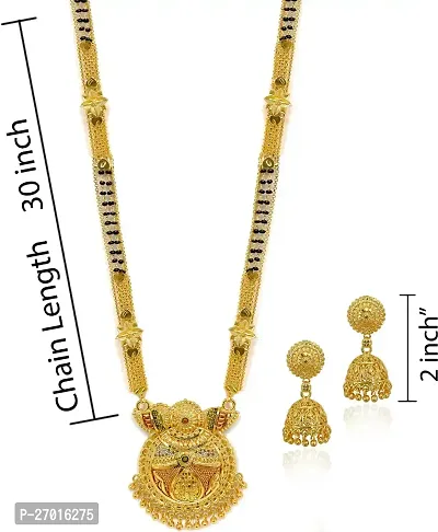 Stylish Golden Brass Jewellery Set For Women Pack Of 3-thumb3