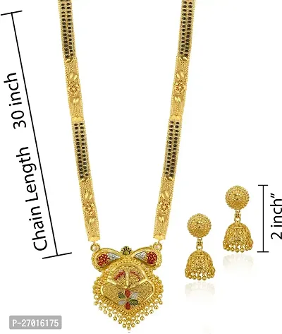 Stylish Golden Brass Jewellery Set For Women-thumb3