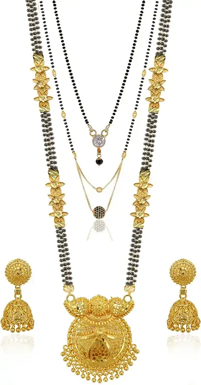 Combo Of Mangalsutra Necklace Sets With Earrings