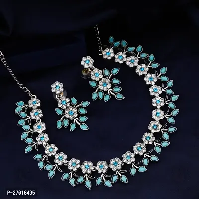 Stylish Turquoise Alloy Jewellery Set For Women-thumb4