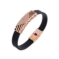 Rose Gold and Silver Metal Plated Mens Bracelet-thumb1