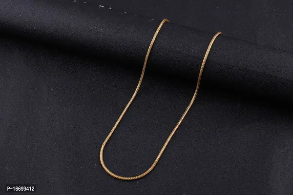 Rose Gold Chain Artificial Jewellery Gold Neck Chain Daily Wear Chain For men  Gold-plated Plated Brass Chain