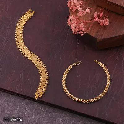 Gold Plated peak of 2 Brass Bracelet Jewellery for Men