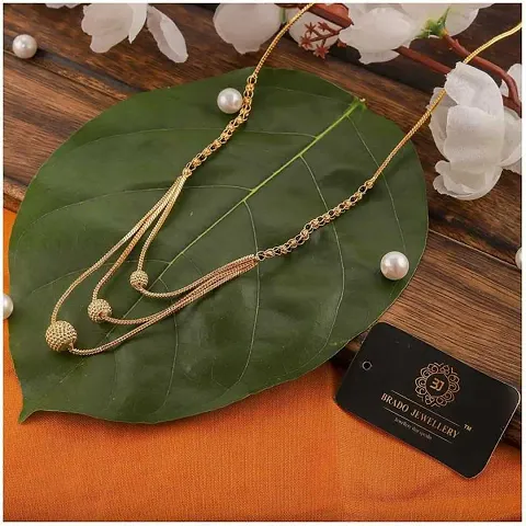New Stylish  Fancy Gold-Plated Daily Wear Alloy Mangalsutra For Women,Girls Alloy Mangalsutra