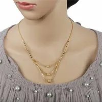 New Stylish  Fancy Gold-Plated Daily Wear Alloy Mangalsutra For Women,Girls Alloy Mangalsutra-thumb1