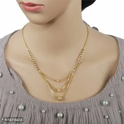 New Stylish  Fancy Gold-Plated Daily Wear Alloy Mangalsutra For Women,Girls Alloy Mangalsutra-thumb2