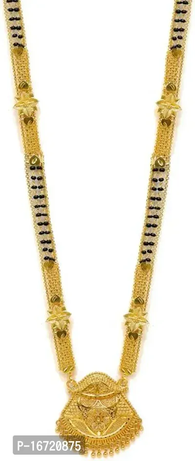 Traditional Necklace Pendant Gold Palted Glorious Hand Long Mangalsutra-thumb0