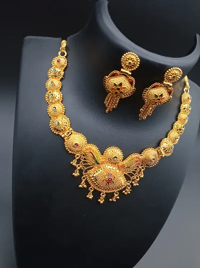 Designer Gold Plated Alloy Meenakari Jewellery Sets
