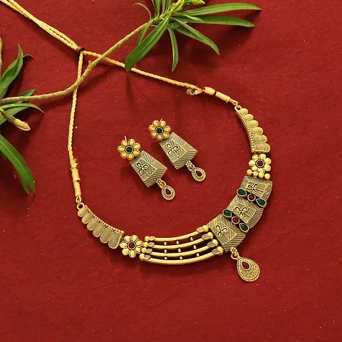 Gold-Plated Necklace Set For Bridal Jewellery Set