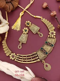 Gold-Plated Necklace Set For Bridal Jewellery Set-thumb1