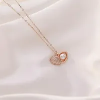 Rose Gold Oyster Shell Pearl Pendant Necklace Chain For Women-thumb3