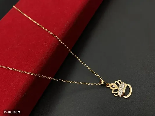 Rose Gold Stylish And Fancy Pendant Chain For Women