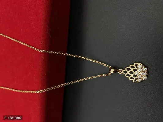 Rose Gold Stylish And Fancy Pendant Chain For Women