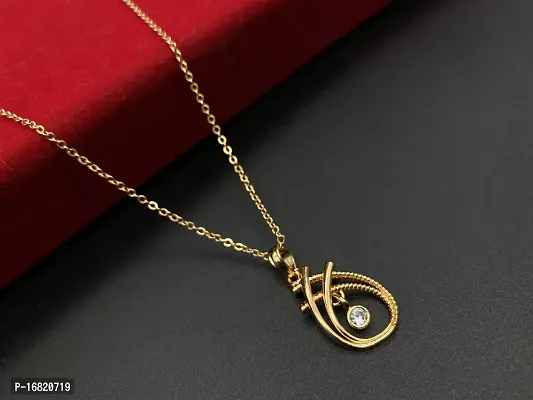 Rose Gold Stylish And Fancy Pendant Chain For Women-thumb2
