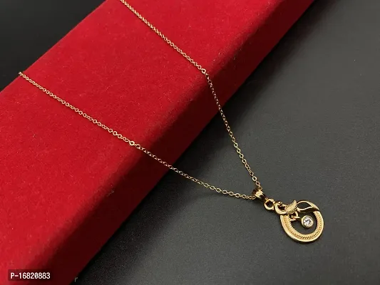 Rose Gold Stylish And Fancy Pendant Chain For Women