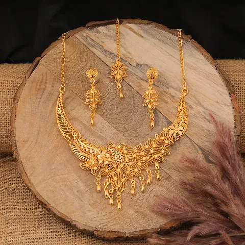 Siraaz Matte NECKLACE SET for women with earrings