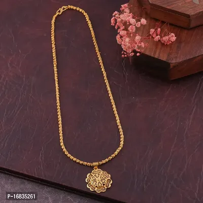 Gold Plated Pendant Chain Traditional Fashion Jewellery for Girls and Women