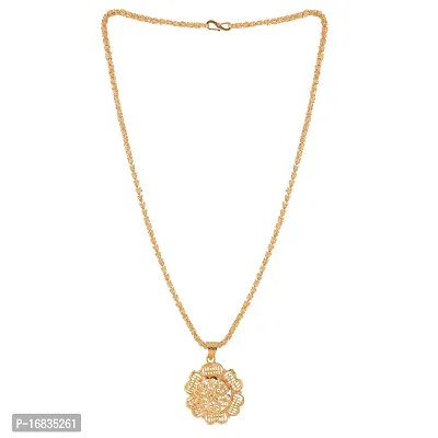 Gold Plated Pendant Chain Traditional Fashion Jewellery for Girls and Women-thumb2