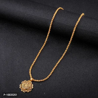 Gold Plated Pendant Chain Traditional Fashion Jewellery for Girls and Women-thumb3