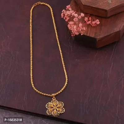 Gold Plated Pendant Chain Traditional Fashion Jewellery for Girls and Women