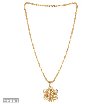 Gold Plated Pendant Chain Traditional Fashion Jewellery for Girls and Women-thumb3